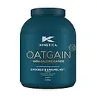 Kinetica Oatgain, Weight Gainer, Chocolat Caramel et Noix, Protéines en poudre pour renforcement musculaire, 15 Portions, 600+ kcals, protéines de lactosérum de l’UE, 13 Vitamines, pot de 2,4kg