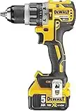 DEWALT DCD796P2-QW Trapano Avvitatore, a Percussione, 2 velocità, 5.0 Ah, Motore Brushless, con Doppia Batteria in Valigetta TSTAK, 460 W, 220 V, Giallo/Nero