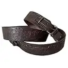 Oak Design Dark Brown Leather Rifle Sling Shotgun Air Gun Strap Hunting Shooting