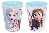 ILS I LOVE SHOPPING Set 2 Bicchieri per Bambini 260 ml in plastica Senza BPA Regalo per Ragazzi (Frozen 2)