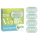 Gillette Venus Extra Smooth Razor Blades Women, Pack of 4 Razor Blade Refills, Lubrastrip with A Touch of Avocado Oils, SkinCushion Helps Protect From Shave Irritation