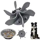 Comedero Perros Lento,Comedero Antivoracidad Perro Slow Feeder Dog Bowl Accesorios Platos para Perros para Ralentizar la Comida,Tamaño Recortable, Fijado por 36 Ventosas Pequeñas (Gris)