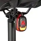 XIAOKOA Feu Arrière De Vélo, Feu Arrière De Vélo à Induction Intelligent, Feu Arrière Rechargeable USB étanche, Feux Arrière à LED Réglables en Luminosité