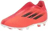 adidas X Speedflow.3 Laceless Firm Ground Soccer Shoe, Red/Black/Solar Red, 3.5 US Unisex Big Kid