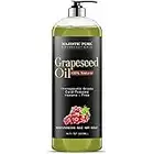 MAJESTIC PURE Grapeseed Oil, Pure & Natural Massage and Carrier Oil, Skin Care for Sensitive Skin, Light Silky Moisturizer for All Skin Types - 16 fl. oz.