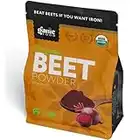 Organic Beet Root Powder by Ganic Food | Natural Nitric Oxide Booster for Stamina | Raw Superfood Natural Nitric Oxide Booster | USDA Organic Raw Beetroot Superfood Powder | Vegan, Non-GMO, 16 oz