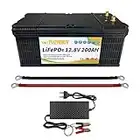 12v 200Ah Batteria LifePo4 12v cicli profondi con BMS al litio ferro fosfato per motori da traina Pannelli solari Bass Boats Golf cart Applicazioni includono il caricabatterie