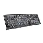 Logitech MX Mechanical Wireless Illuminated Performance Keyboard, Tactile Quiet Switches, Bluetooth, USB-C, macOS, Windows, Linux, iOS, Android, ‎Graphite - With Free Adobe Creative Cloud Subscription