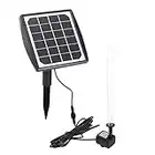 Decdeal Solar Powered Fountain Pump 6V/2W Solar Water Pump with Adjustable Solar Panel DIY Birdbath Fountain Pump Outdoor Water Fountain Panel Kit for Fish Tank Small Pond Garden Patio Lawn Pool