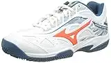 Mizuno Breakshot 3 CC, Scarpe da Tennis Uomo, Wht Cherrytom Maroccanb, 43 EU