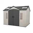 Lifetime 60005 Outdoor Storage Shed, Desert Sand, 10 x 8 ft