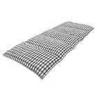 Coussin Chauffant Flexible 50x20CM - Coussin en Noyaux de Cerises - Oreiller Thermique en Pierres de Cerisier de 900 grammes en 5 Chambres (gris à carreaux)