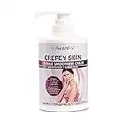 Reshape+ Crepey Skin Treatment Cream Wrinkle Smoothing Lotion Anti Aging Skin Care Moisturizer For Face, Arms, Neck, & Body W/Collagen & Hyaluronic Acid To Improve Elasticity & Sagging Skin, 15 Fl Oz