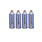 ALPENTECH - Cartouche gaz camping 4 x 250g butane UN2037 Recharges pour Désherbeurs Réchauds et Lampes camping