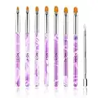 7 pcs (14cm) Nail Art Brush Set,Nail Tips Acrylic UV Gel False Nails Painting Pen DIY Nails Design