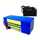 XGYUII 36V 20Ah E-Bike Lithium Battery Pack, with 42V 2A Charger, Built-In 20A BMS, for 350/500/750/1000W Electric Bicycle/Scooter Motor,T Plug