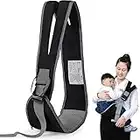 Baby Carrier, Portable Ergonomic Baby Sling with Adjustable Comfortable Shoulder Straps, Soft Anti-Slip Toddler Sling for Newborn, Infant up to 55Lbs (Black)