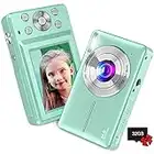 Digital Kids Camera with 32GB Card, Nsoela FHD 1080P 44MP Compact For Vlogging, Point and Shoot 16X Zoom, Portable Mini Kids for Teens Students