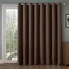Rose Home Fashion RHF Blackout Thermal Insulated Curtain - Antique Bronze Grommet Top for Bedroom (Chocolate, W100 x L84)