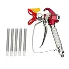 Airless Spray Gun High Pressure XS-818 + Nozzle Seat +5 x Airless Paint Spray Gun