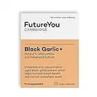 Black Garlic+ 250mg Odourless Vegan Suitable Supplement - High Strength Native Black Garlic (Allium sativum) Extract - 28 Day Supply - Developed by FutureYou Cambridge, UK