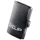 I-CLIP Original Mini Wallet mit Geldklammer - Slim Wallet - Leder Geldbörse - Premium Portemonnaie - Kartenetui - Schwarz Karbon