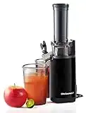 Elite Gourmet EJX600 Compact Small Space-Saving Masticating Slow Juicer, Cold Press Juice Extractor, Nutrient and Vitamin Dense, Easy to Clean, 16 Oz Juice Cup, Charcoal Grey