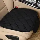 IXITON Protecteur Universel de Coussin de siège de Voiture en Flanelle, avec Fond antidérapant pour soulager la Pression des Hanches (Noir, 1pcs Coussin de siège)