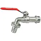 1/2" Garden BIB TAP Water Lever Type Valve RED Handle + Garden Hose Plug