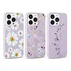 Yoedge 3 Unidades Funda para Apple iPhone 11 6,1", Carcasa de Silicona Suave TPU Cover con Dibujos Aesthetic, Mate Ultra Thin Cubierta Movil Antigolpes Protector Case para iPhone11, Racimos De Flores