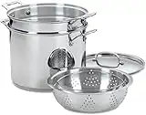 Cuisinart 77 – 412 classico da chef in pezzi 12-quart/vaporiera per pasta, Acciaio inossidabile, Stainless Steel, 12 quart