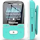 32GB MP3 Player with Bluetooth 5.0, Timoom Portable Lossless Sound Music Player with Clip, Sport Pedometer, FM Radio, Vioce Recorder, Expandable up to 128GB, Green