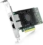 Tarjeta de Red 10Gb PCIE X540-T2, Perfil Bajo RJ45 2 Puertos, 10 Gibit Tarjeta Red LAN Ethernet PCI Express Nic para Windows Server, Linux, VMware ESX - ipolex