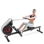 SereneLife Rowing Machine – Air and Magnetic Rowing Machine – Rowing Exercise Machine for Gym or Home Use – Measures Time, Distance, Stride, Calories Burned – Rowing Machine Cardio Workout for Fitness