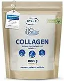 Collagen Pulver 1 KG - Bioaktives Kollagen Hydrolysat Peptide, Eiweiß-Pulver Geschmacksneutral, Wehle Sports Made in Germany Kollagen Typ 1, 2 & 3 Lift Drink 1000g