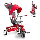 Radio Flyer Deluxe EZ Fold 4-in-1 Stroll ’N Trike, Red