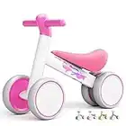 XJD Baby Balance Bike Baby Walker Baby Ride On Bike for Boys Girls 1-2 Years Old Baby's First Bike Birthday Gift (New Rose)