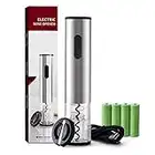 Apribottiglie elettrico automatico in acciaio inox con tagliacapsule ricaricabile USB, regalo per gli amanti del vino