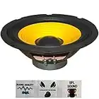 1 PLUG & SOUND W-088 Haut Parleur diffusant Moyen Bas woofer 20,00 cm 200 mm 8" 75 Watt rms 150 Watt Max impédance 8 ohm sensibilité 92 DB, 1 Piece + 3 Stickers;