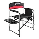 KingCamp Chaise de Camping Pliante Légère Chaise de Directeur Pliable Siège Rembourré Charge 180kg avec Table d'Appoint Porte-Gobelet Fauteuil Portable pour Randonnée Pique-Nique Pêche Plage Jardin