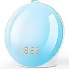 Sunrise Alarm Clock Wake Up Light - Light Alarm with Sunrise/Sunset Simulation Dual Alarms and Snooze Function, 7 Colors Atmosphere Lamp, 7 Natural Sounds and FM Radio, Built-in Phone Charging Port1