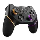 Wireless Pro Controller Compatible for Nintendo Switch Sefitopher Bluetooth Gamepad Joypad,PC Wired Controller Supports Gyro Axis Turbo and Dual Vibration (Orange & Purple)