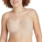 Hanes Women's X-Temp Wireless Bra with Cooling Mesh, Full-Coverage, Convertible T-Shirt Bra, Nude, Medium