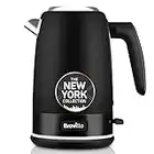 Breville Bollitore Acqua Elettrico New York, 2400 W, Capacità 1,7 Litri, Fino a 8 Tazze, Nero Opaco