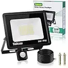 Tailcas 30W Focos Led Exterior con Sensor Movimiento, 2700LM Super Brillante Foco Led Exterior, IP66 Impermeable Proyector, 6500K Iluminación de Exterior Seguridad para Jardín, Patio, Garaje