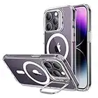 ESR for iPhone 14 Pro Case, Compatible with MagSafe, Built-in Camera Ring Stand, Military-Grade Protection, Magnetic Phone Case for iPhone 14 Pro, Classic Kickstand Case (HaloLock), Clear