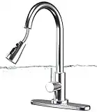Kitchen-Faucets,Kitchen Faucet with Pull Down Sprayer -Kitchen Sink Faucet -Stainless Steel