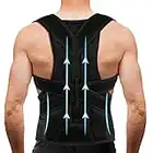 Back Brace Posture Corrector for Women Men -Adjustable and Breathable Support Scoliosis Back Brace for Waist, Back and Shoulder Pain - Improve Back Posture for Body Correction XXL(42"-48")