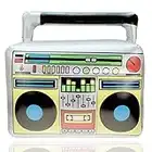 TK Gruppe Timo Klingler Aufblasbarer Retro Ghettoblaster ca 45 x 42 cm Hip Hop Radio Walkman 80er 90er Outfit Party Accessoires Kostüm Fasching Karneval Bad Taste Assi