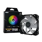 ASUS TUF GAMING TF120 120mm ARGB – Ventilateur de châssis (Roulement avancé à dynamique des fluides, Contrôle PWM, Matrice de LED à double couche, Aura Sync RGB)